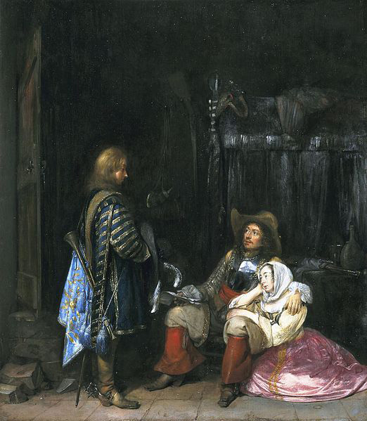 Gerard ter Borch the Younger The messenger, known as The unwelcome news